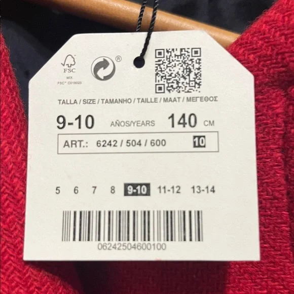 NWT Zara 52% Wool Red Peacoat - Picture 2 of 4